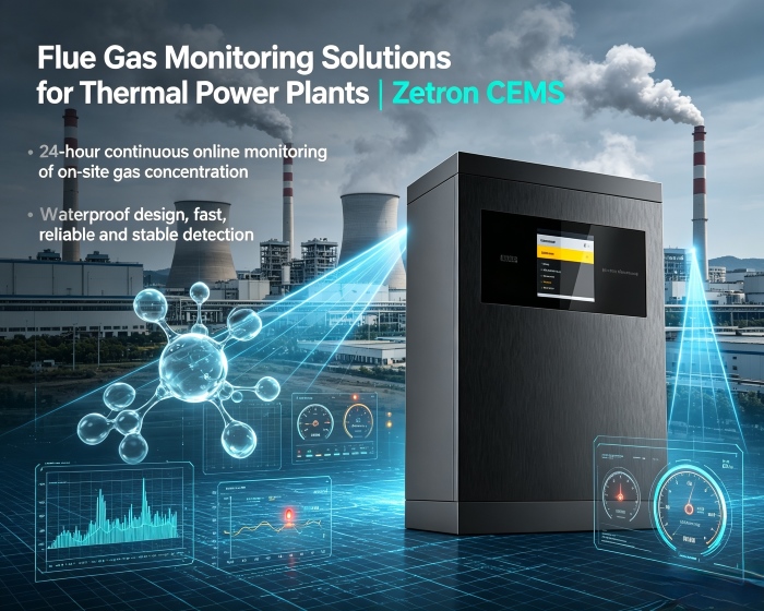 حلول مراقبة غاز المداخن لمحطات الطاقة الحرارية | Zetron CEMS من مراقبة العمليات إلى الامتثال للانبعاثات عند نهاية الأنبوب