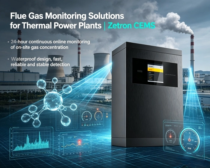 حلول مراقبة غاز المداخن لمحطات الطاقة الحرارية | Zetron CEMS من مراقبة العمليات إلى الامتثال للانبعاثات في نهاية الأنبوب